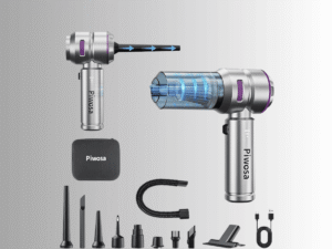 Handheld Vacuum Cordless, Car Vacuum Cleaner with Brushless Motor, Strong Suction Vacuum & Compressed Air Dusters with LED Light